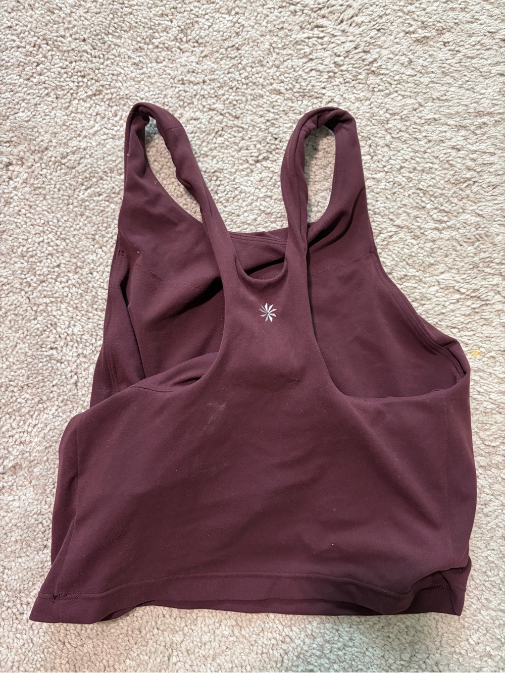Athleta Maroon Racerback Sports Bra